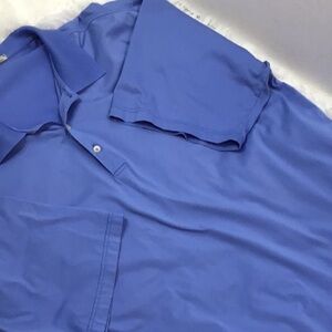 Peter Millar blue short sleeve polo shirt